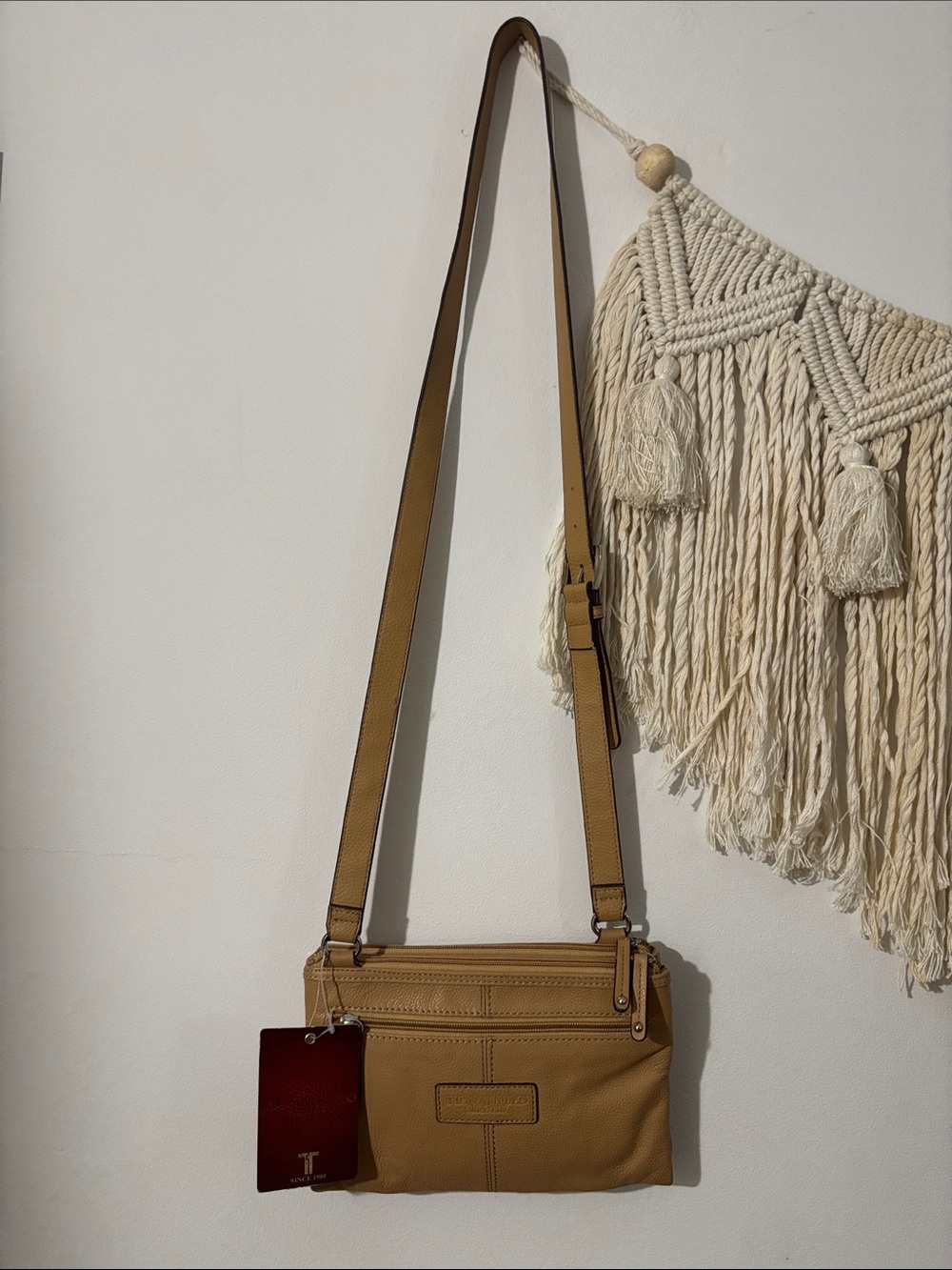 Tignanello Tan Crossbody Bag